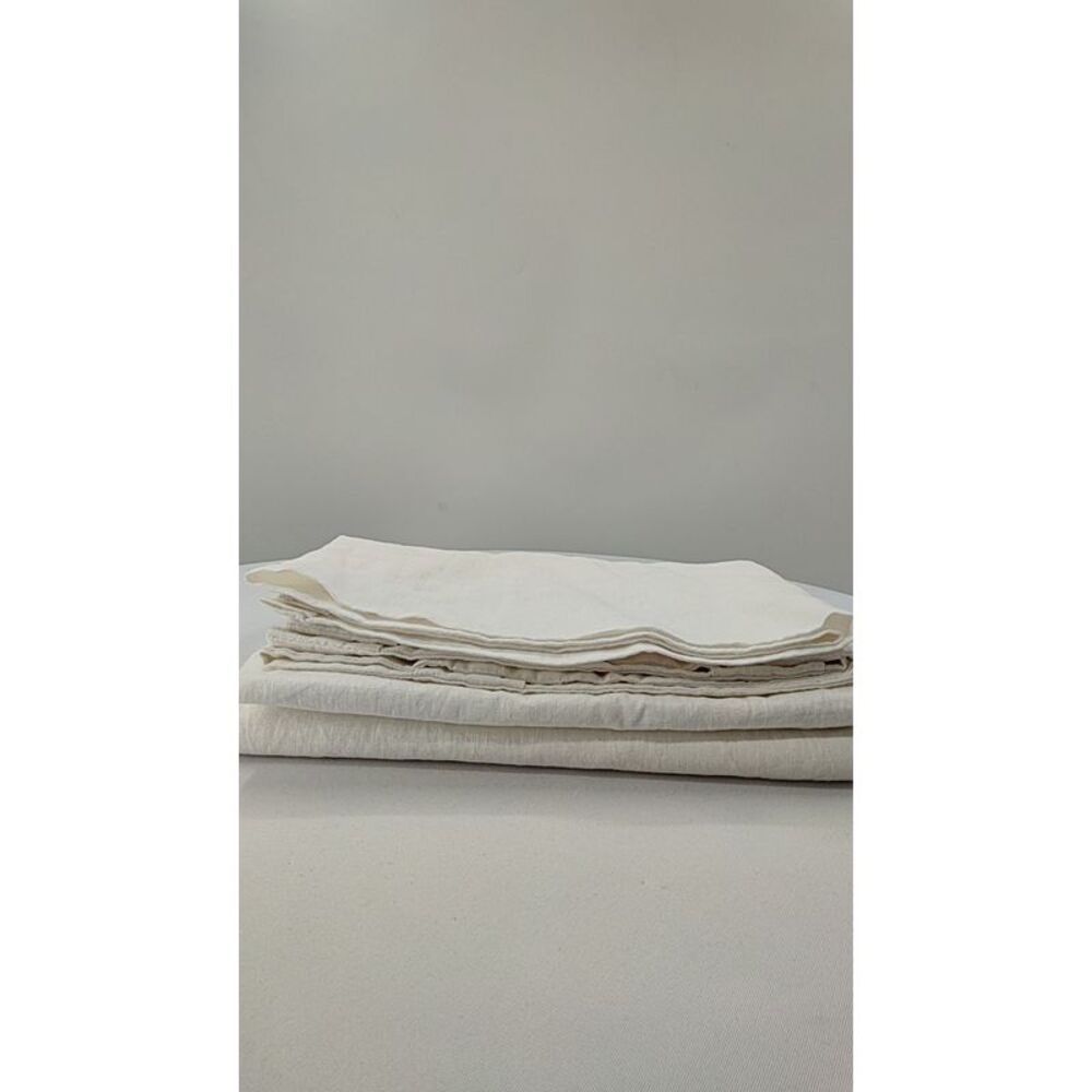 Quince White Linen Curtain - Picture 2 of 2